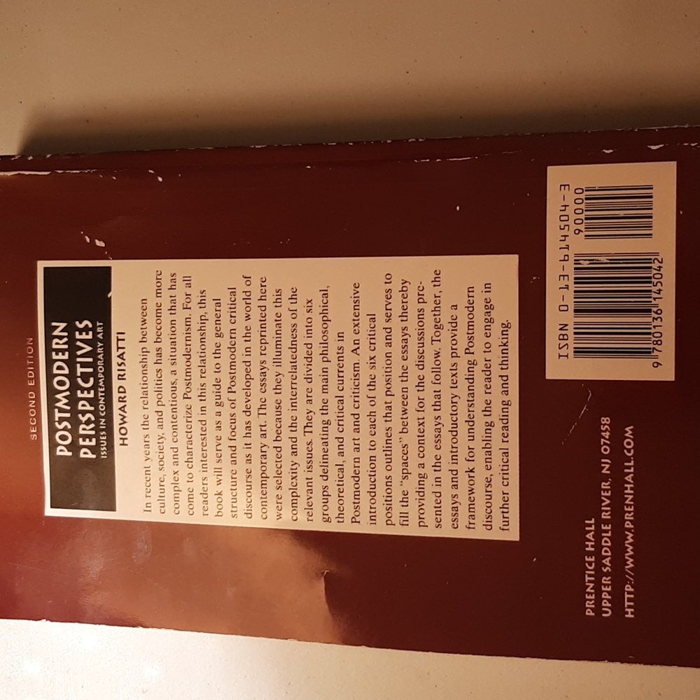 Postmodern Perspectives Issues in Contemporary Art Book - Picture 2 of 7